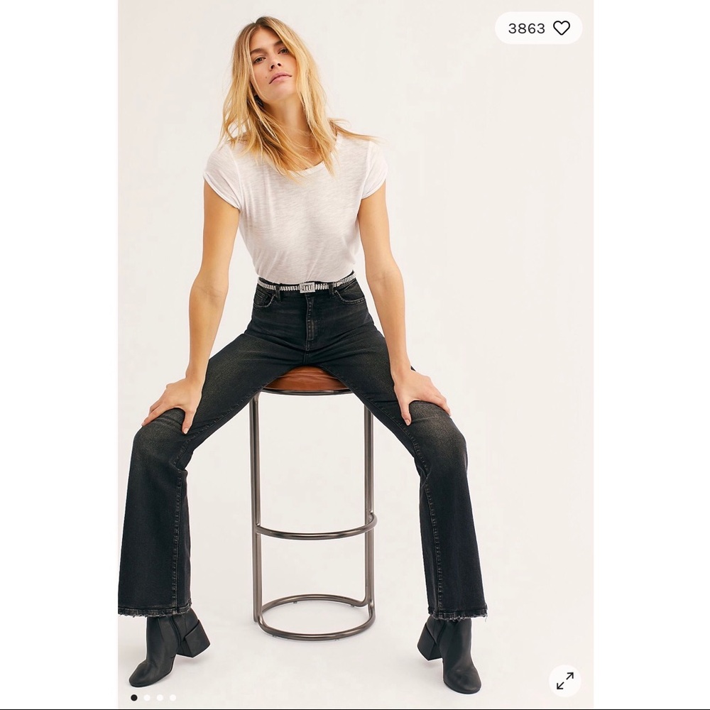 Lee high rise flare black jeans